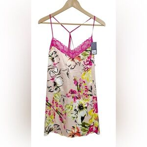 Cacique Floral Satin Chemise Nightgown Size 18/20 NWT